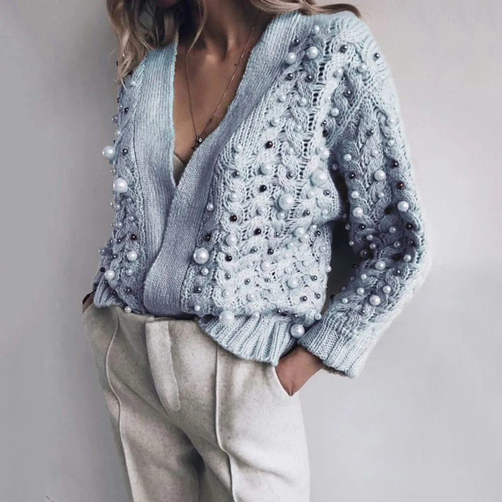 Plus Size Knitted Sweaters Female Outwear Casual Tops