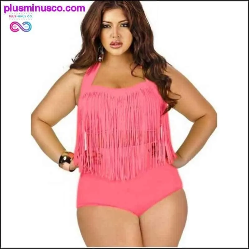 plus size swimwear two piece swimsuit high waist bikini