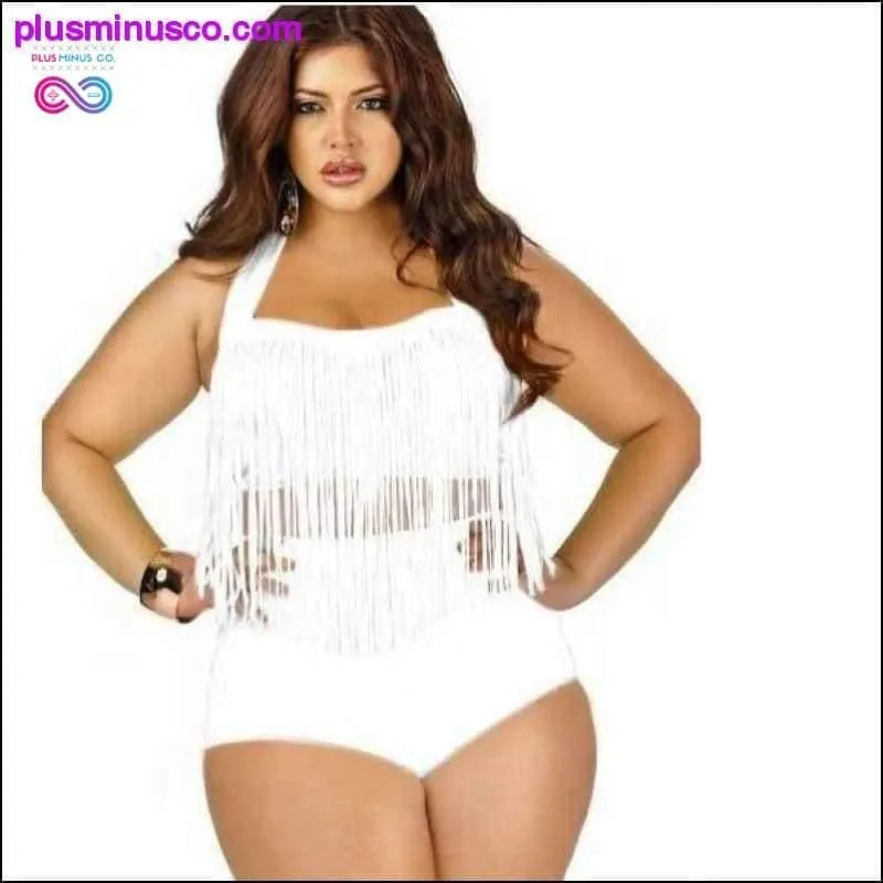 plus size swimwear two piece swimsuit high waist bikini