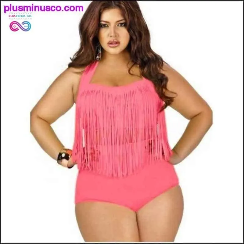 plus size swimwear two piece swimsuit high waist bikini
