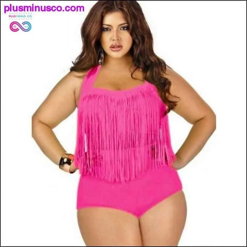 plus size swimwear two piece swimsuit high waist bikini
