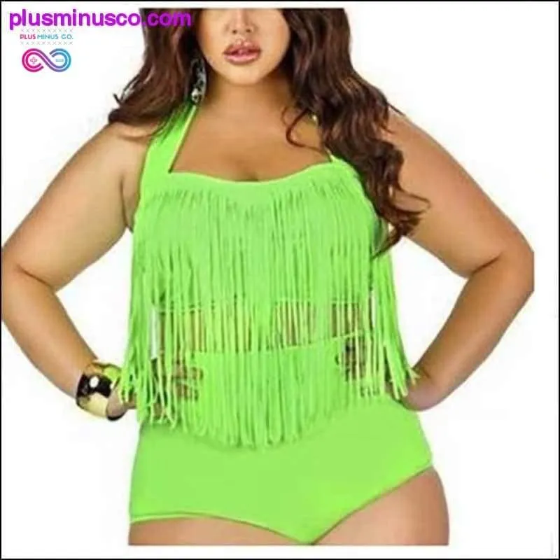 plus size swimwear two piece swimsuit high waist bikini