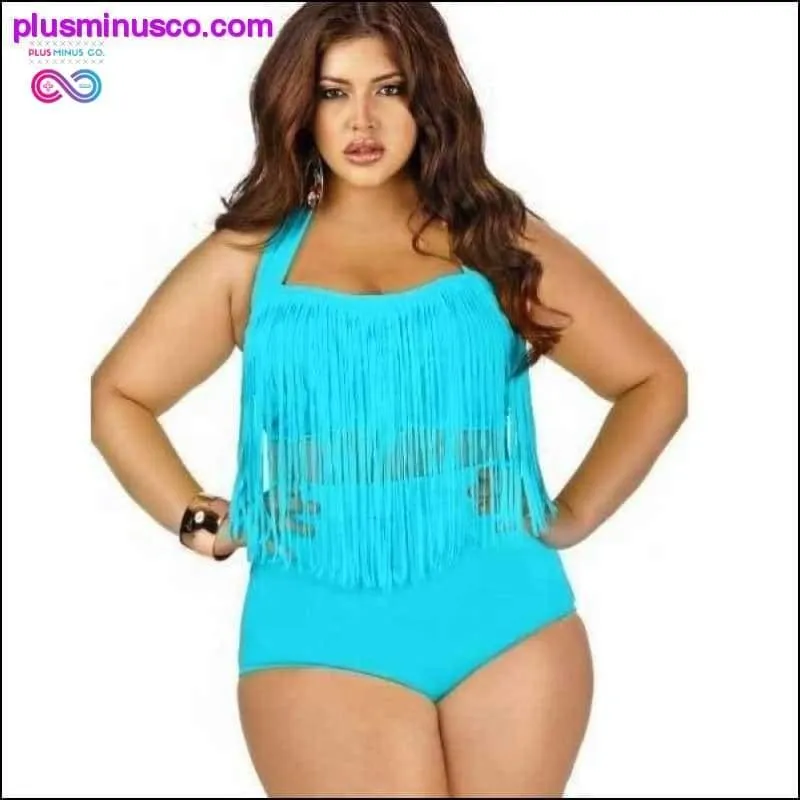 plus size swimwear two piece swimsuit high waist bikini