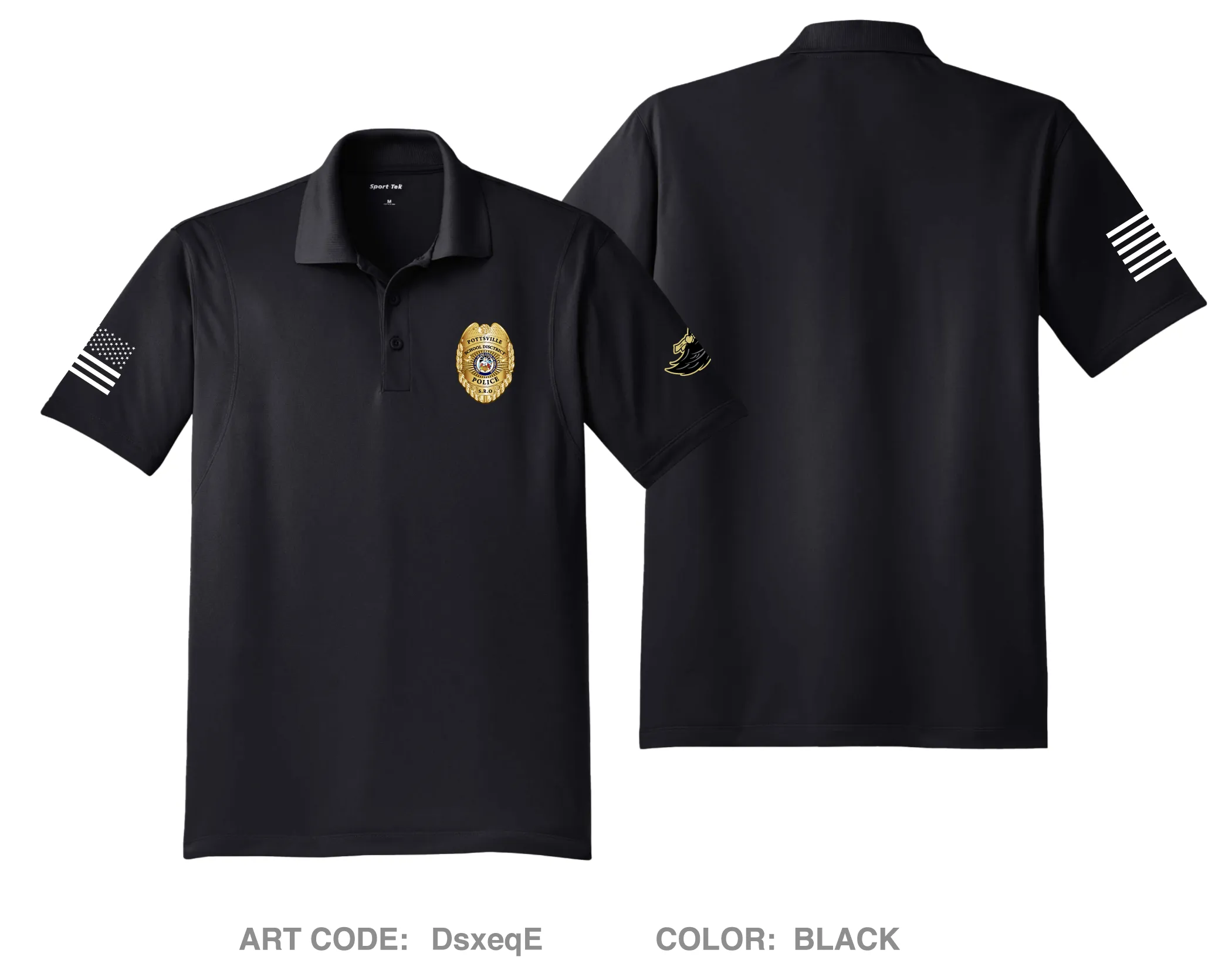Pottsville school district police department Hi-Tech Performance SS Polo - DrC8PG