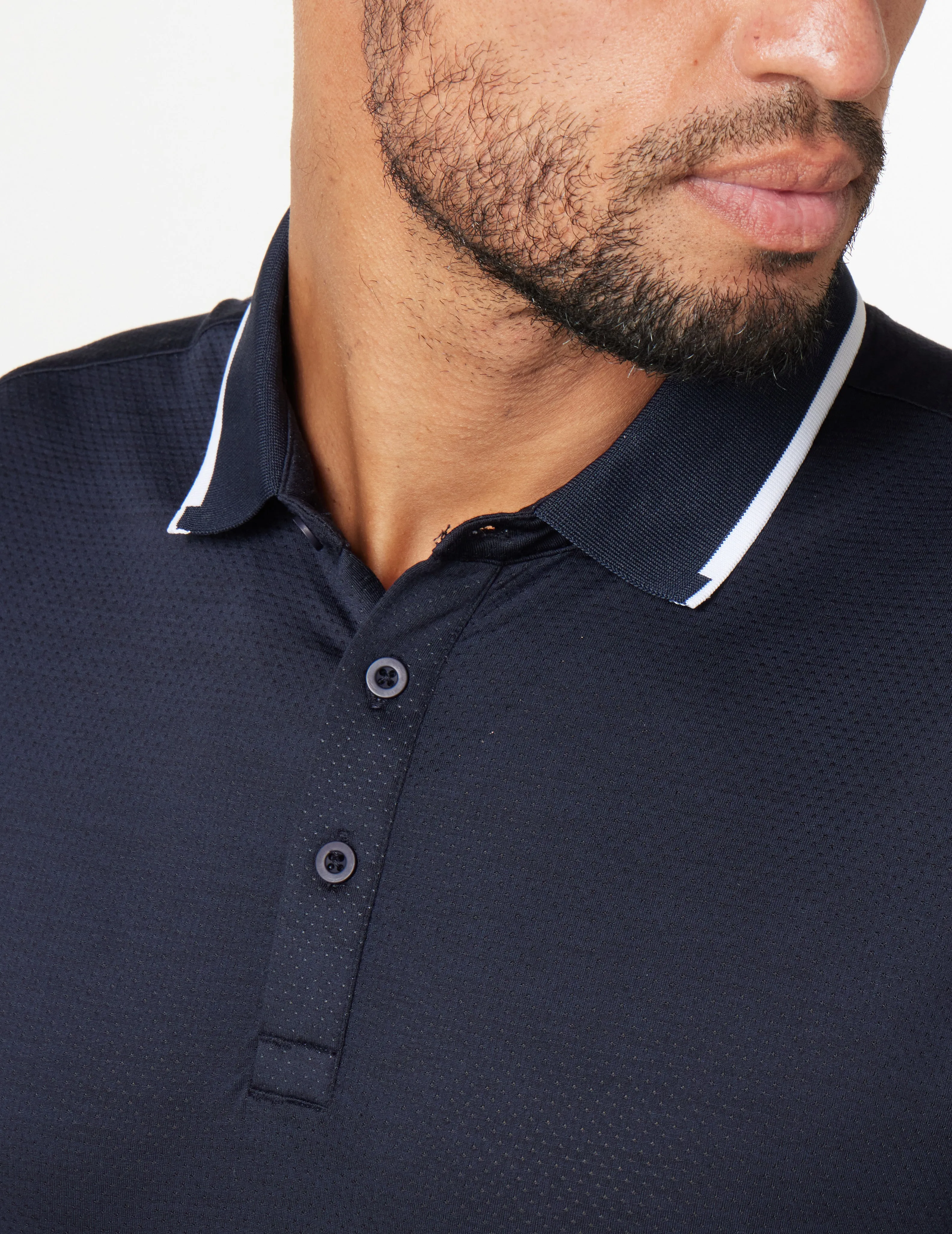 Power Fade Polo: Navy