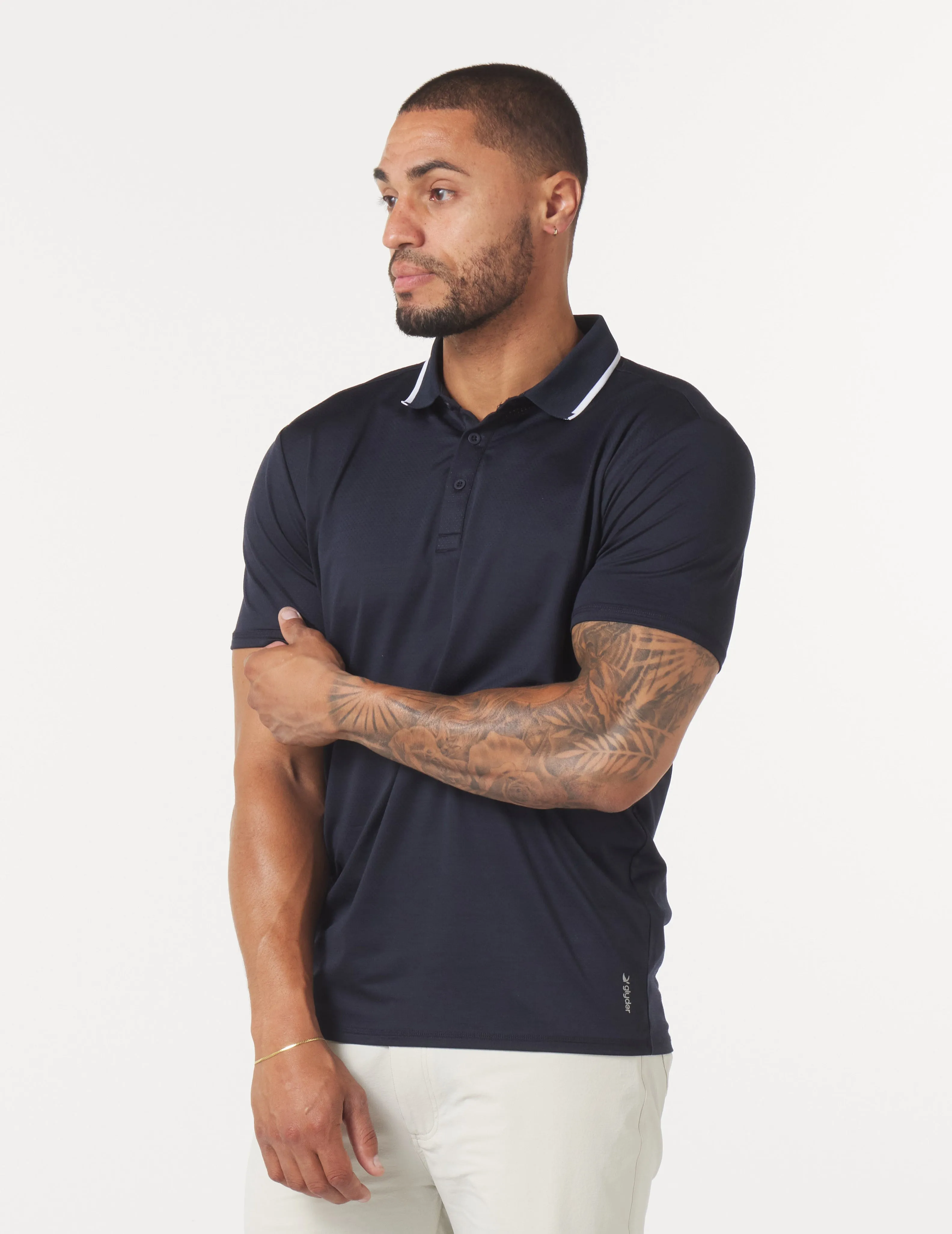 Power Fade Polo: Navy