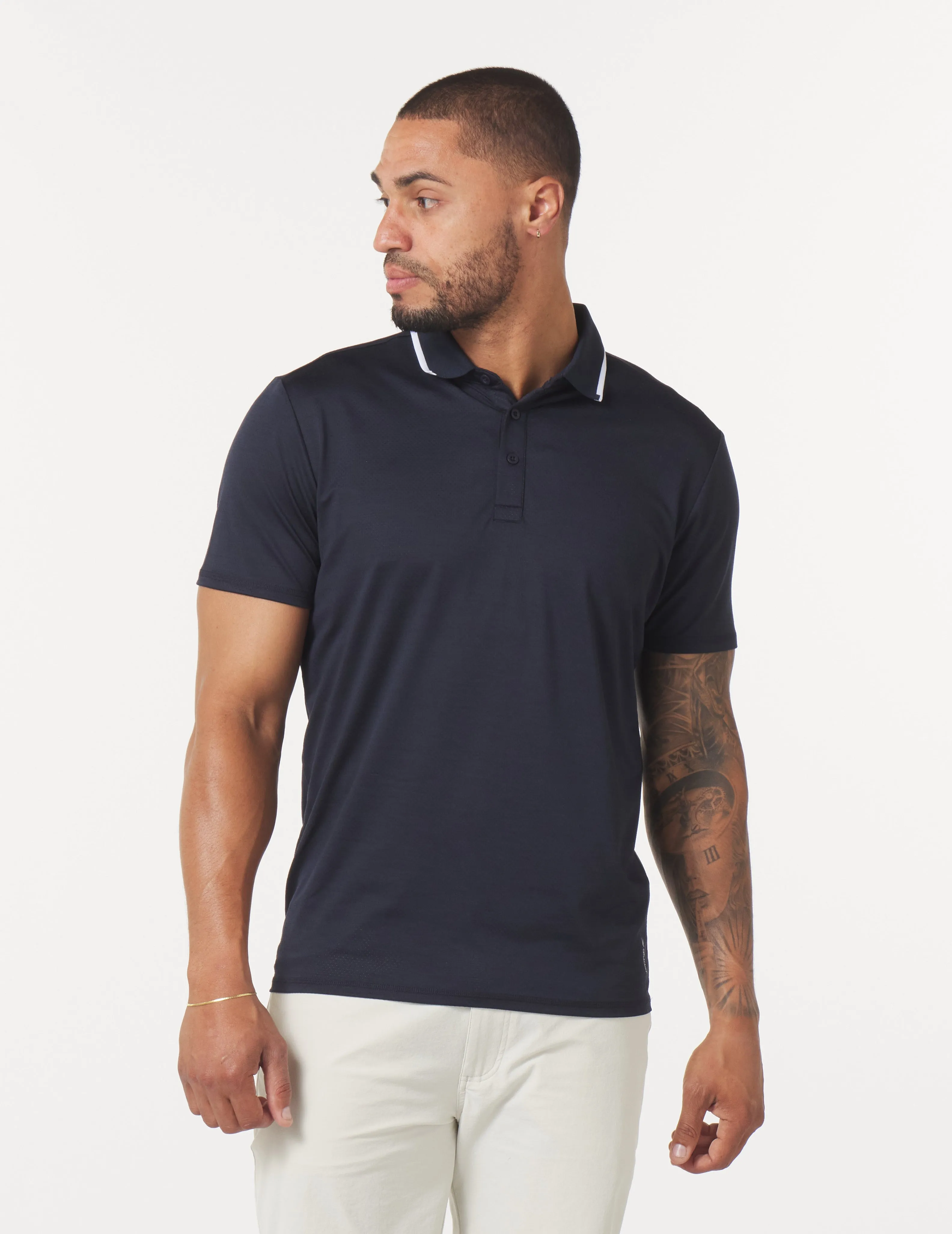 Power Fade Polo: Navy