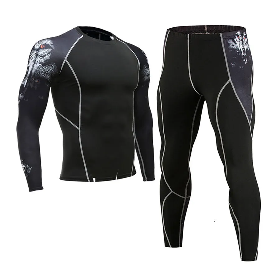 Premium Men’s Compression Sportswear Set – Gym Tights & Rashguard, Workout & Running Tracksuit, Training Clothes for Jogging