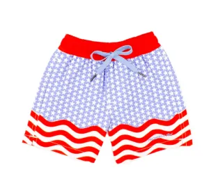 Properly Tied: Boys Riviera Swim Trunk Freedom