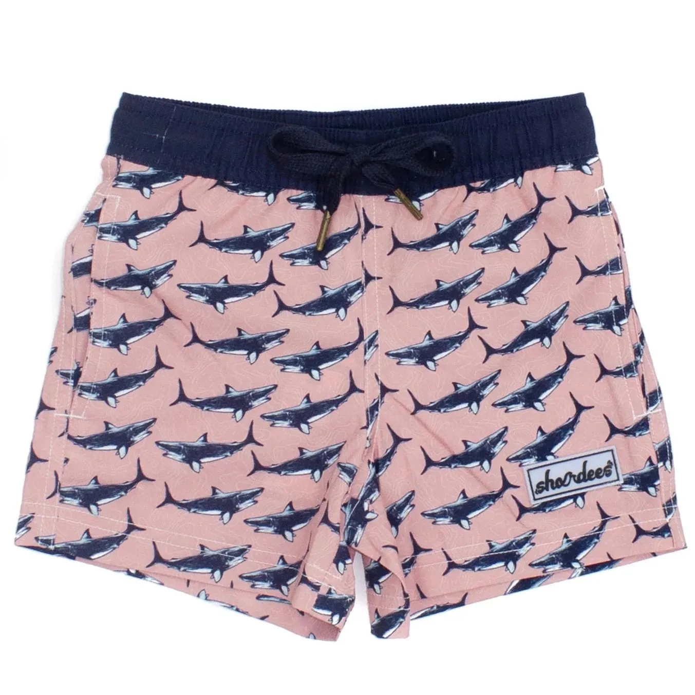 Properly Tied LD Shordees Swim in Topo Sharks
