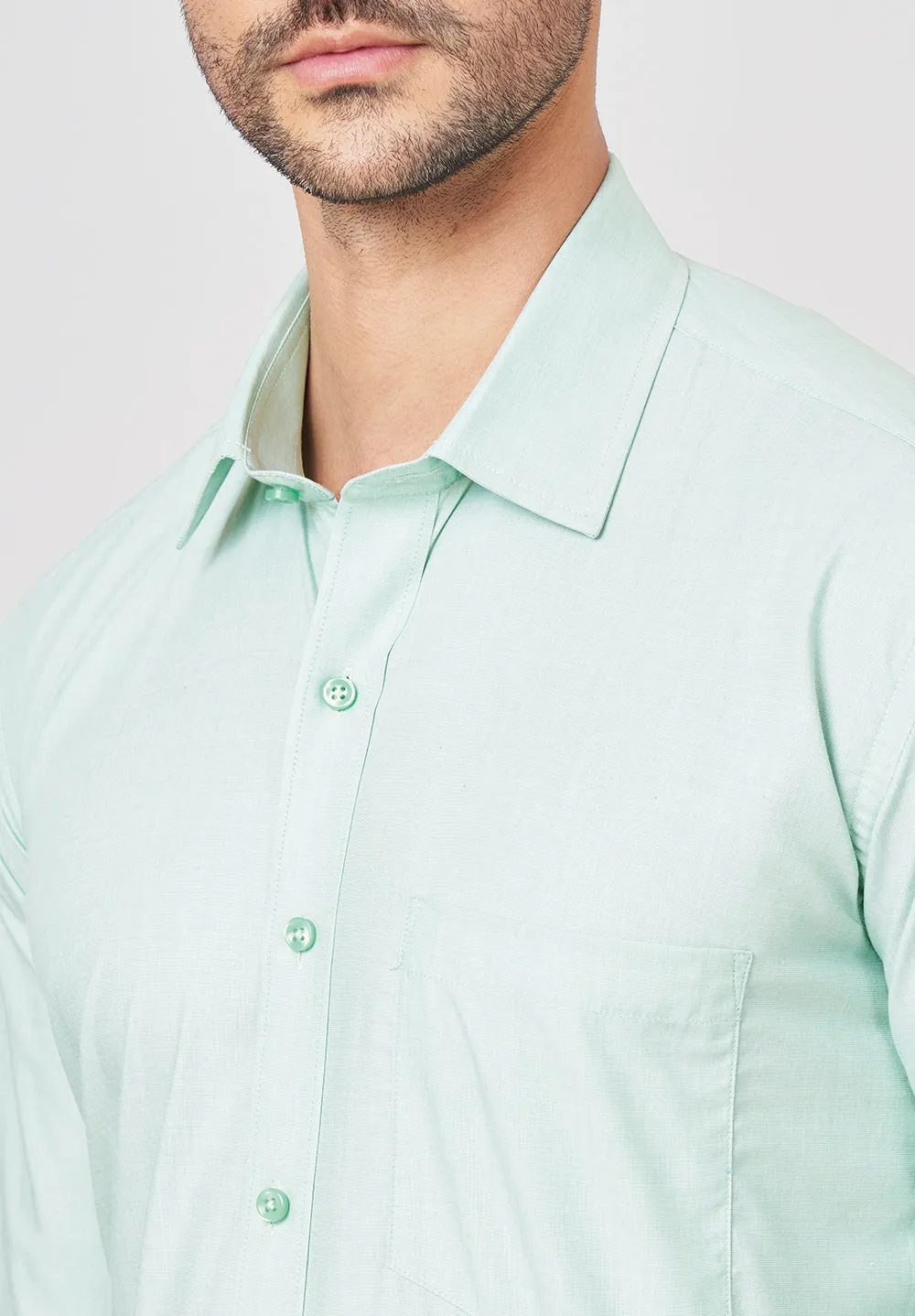 Pure Cotton Formal-regular Fit Shirt - 43447