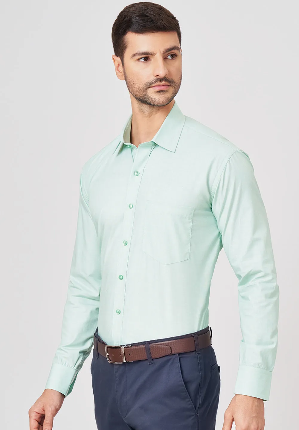Pure Cotton Formal-regular Fit Shirt - 43447