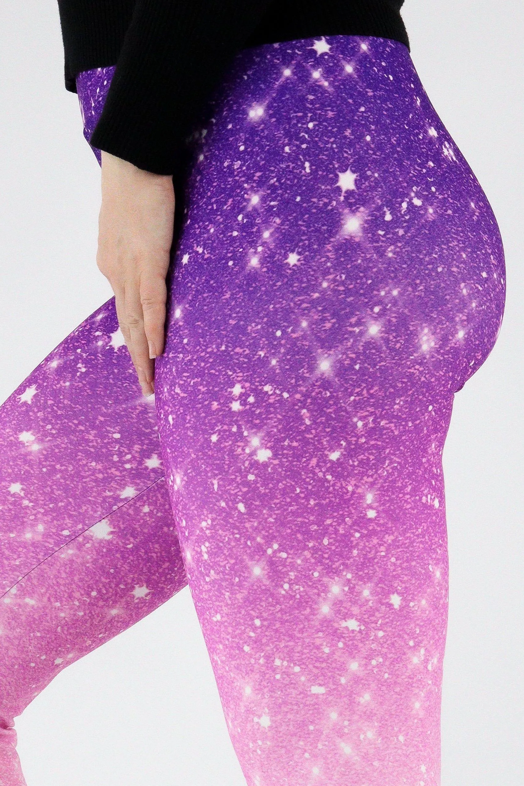 Purple Pink Ombre - Casual - Long Full Leggings