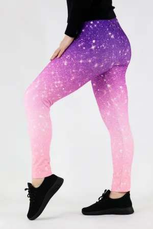 Purple Pink Ombre - Casual - Long Full Leggings