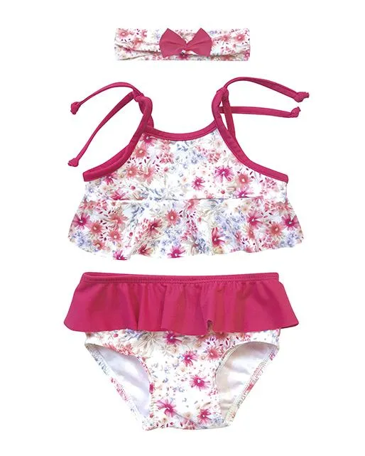 "Posey" Fuchsia Floral Bikini