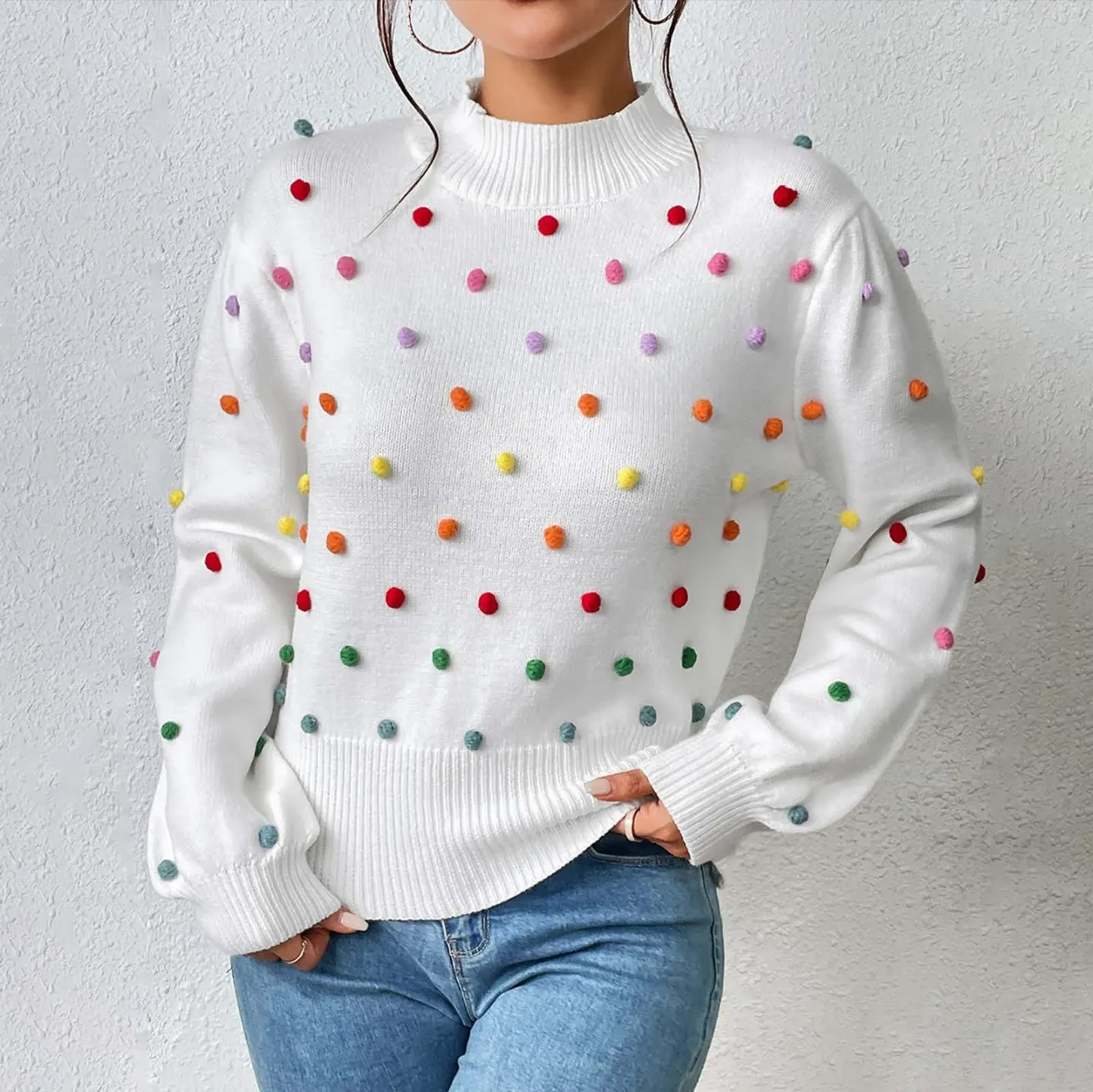 RAINBOW 🌈 DOTS SWEATER