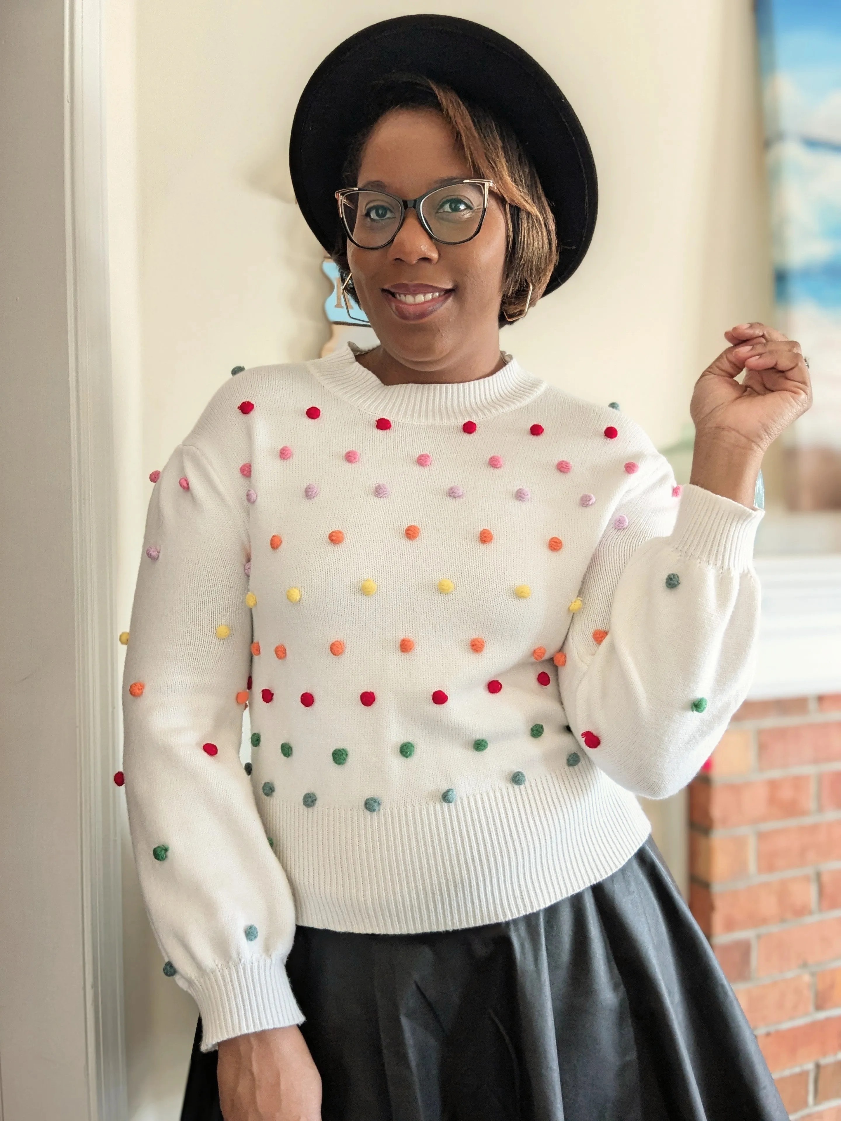 RAINBOW 🌈 DOTS SWEATER
