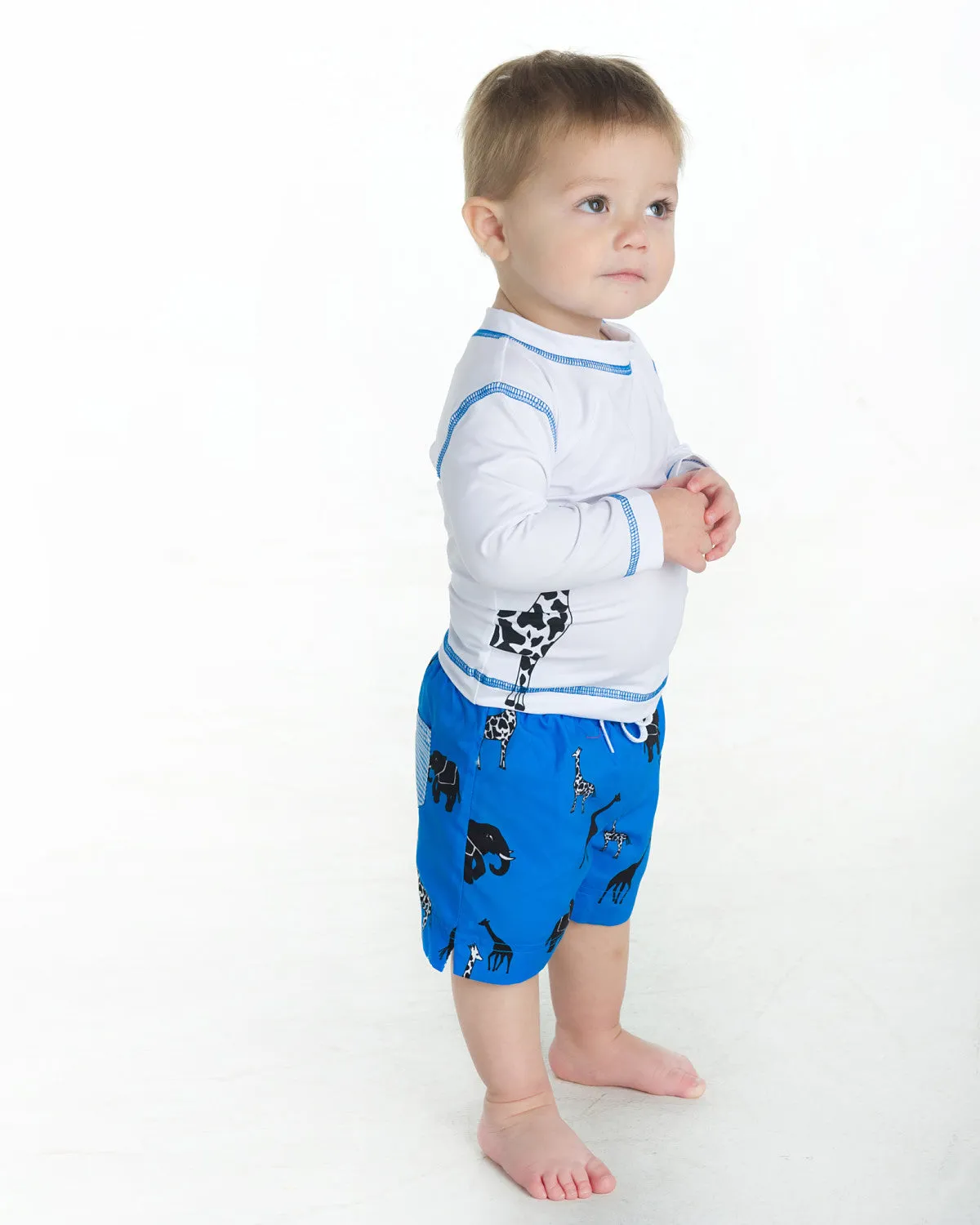 Rash Guard with Screen Printed Giraffe
