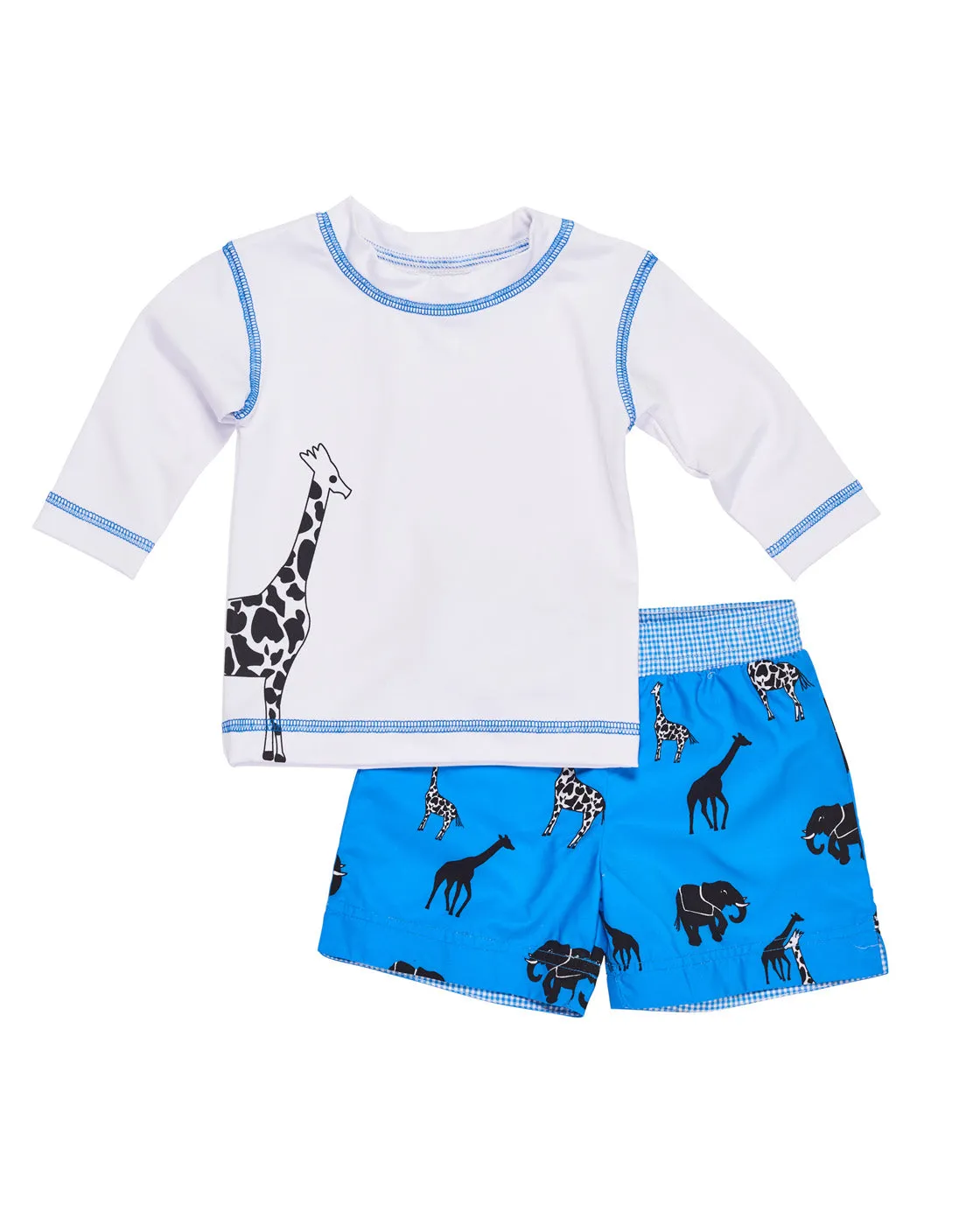Rash Guard with Screen Printed Giraffe