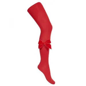 Red Velvet Bow Tights