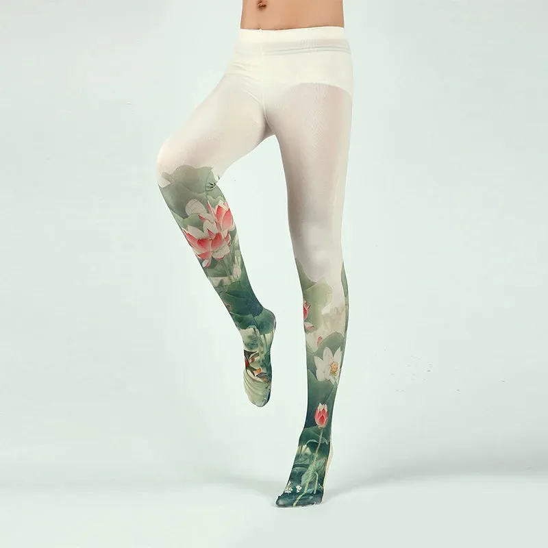 Retro Oil Painting Printed Tights