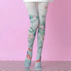 Retro Oil Painting Printed Tights