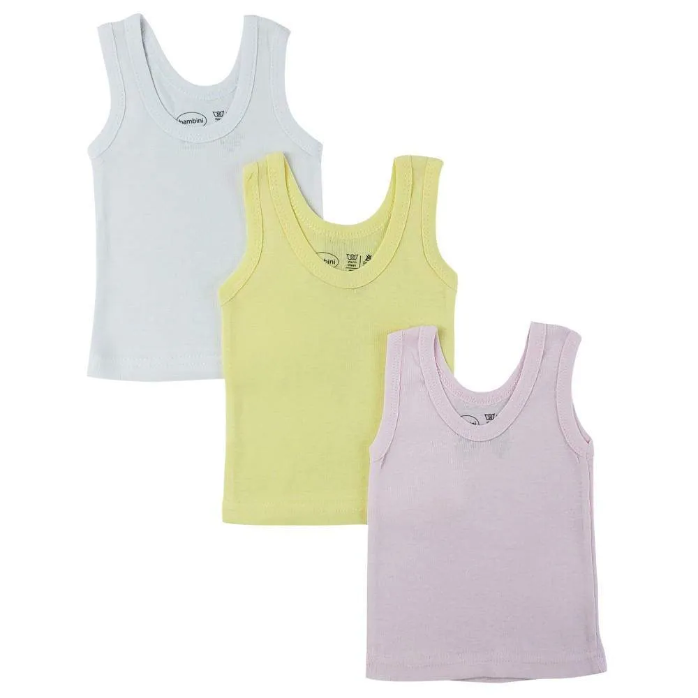 Rib Knit Sleeveless Tank Top Shirt 3-Pack (NB,S,M,L)