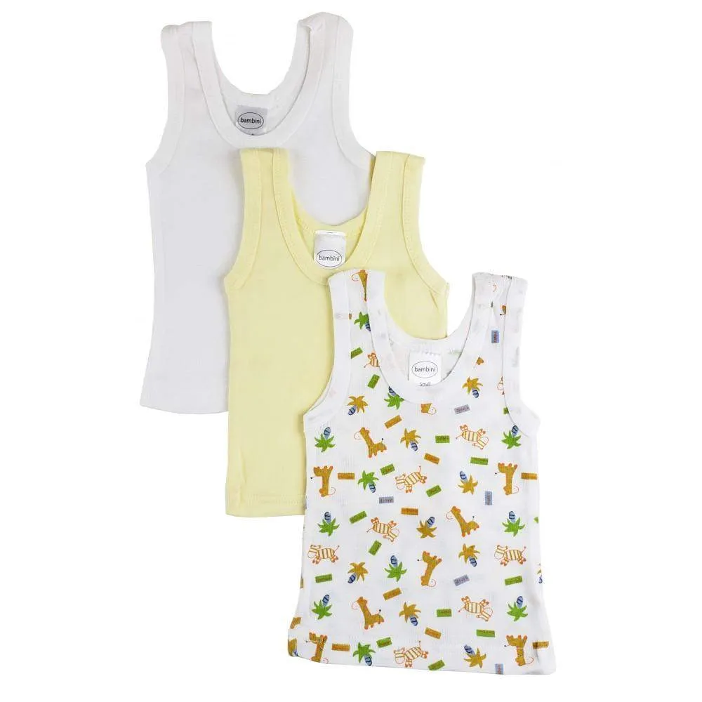 Rib Knit Sleeveless Tank Top Shirt 3-Pack (NB,S,M,L)