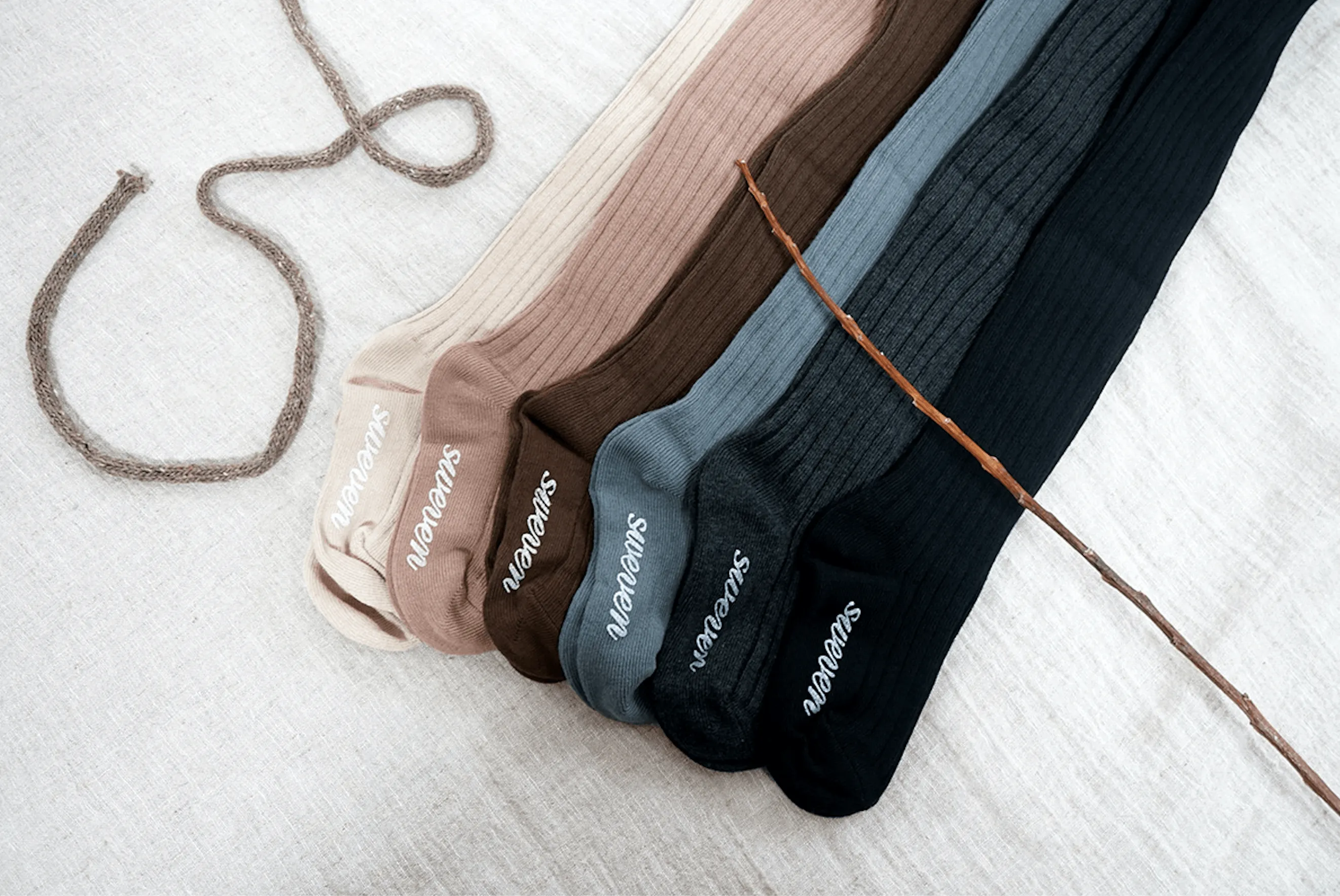 Ribbed Cotton Tights