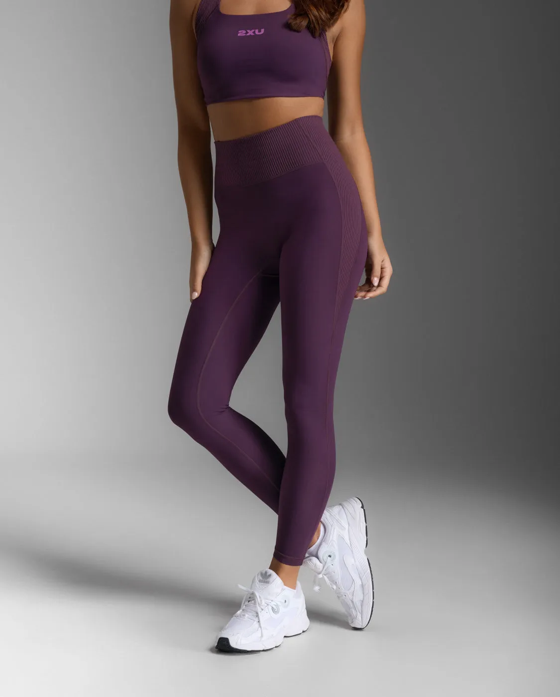 Ribbed Hi-Rise Compression Tights