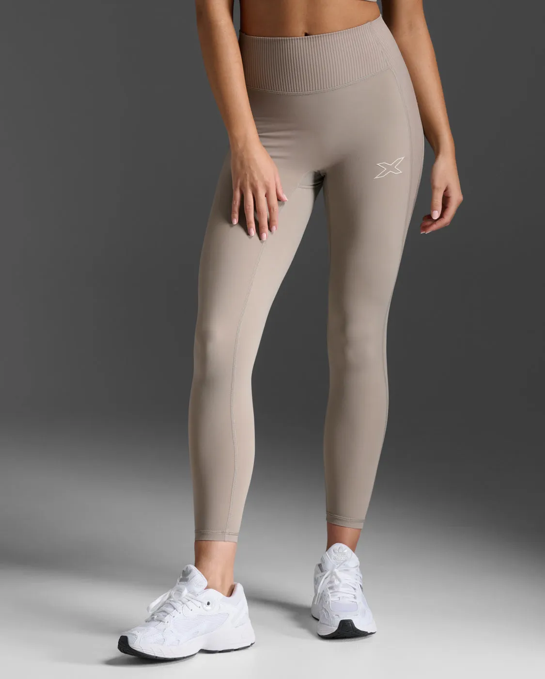 Ribbed Hi-Rise Compression Tights