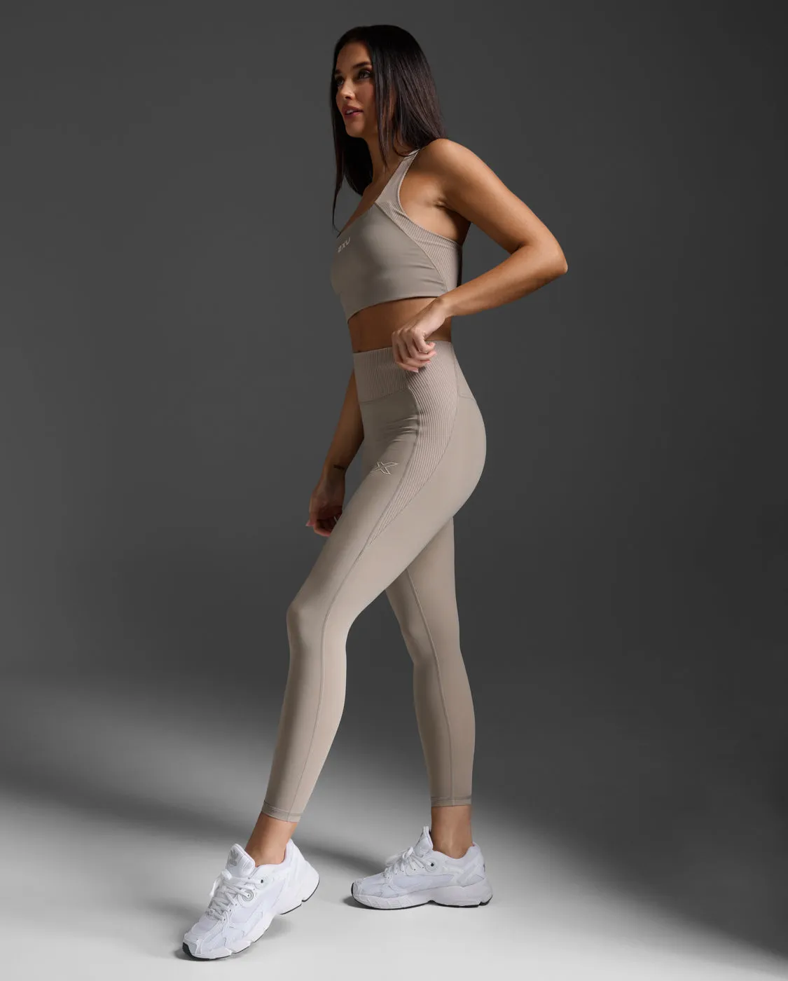 Ribbed Hi-Rise Compression Tights