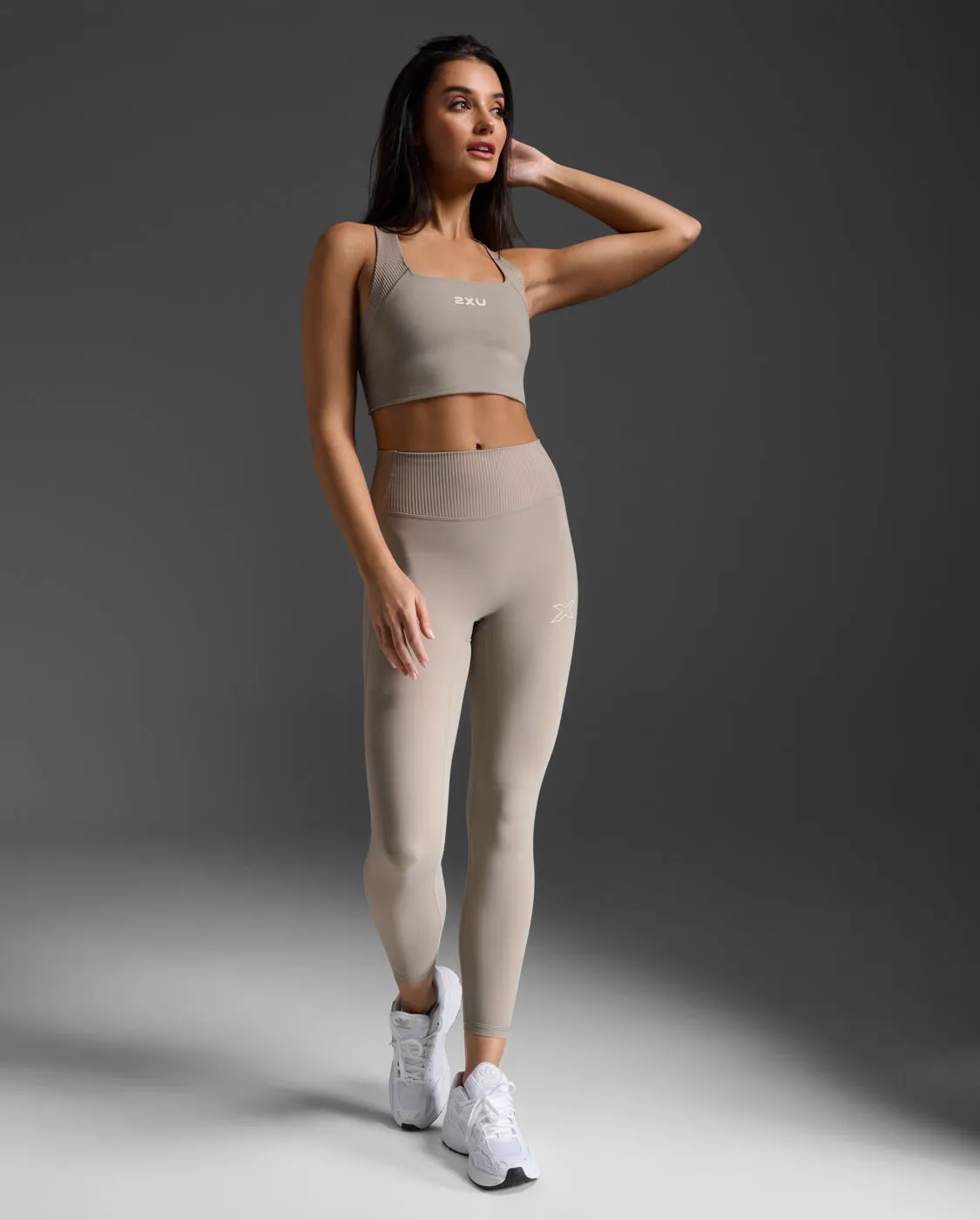 Ribbed Hi-Rise Compression Tights