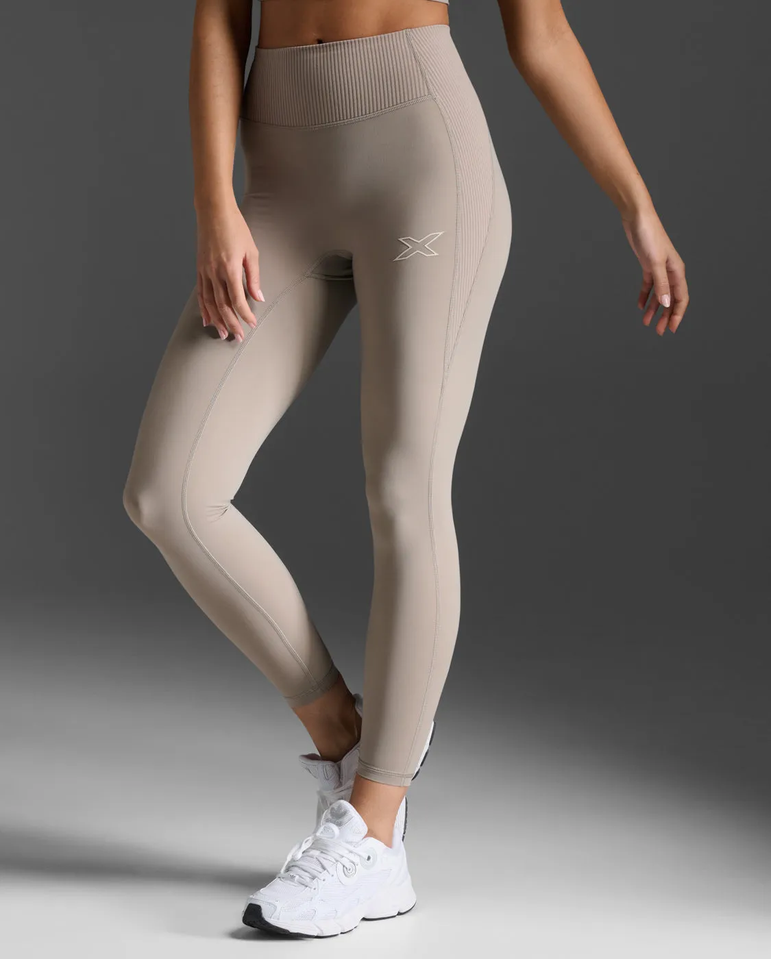 Ribbed Hi-Rise Compression Tights