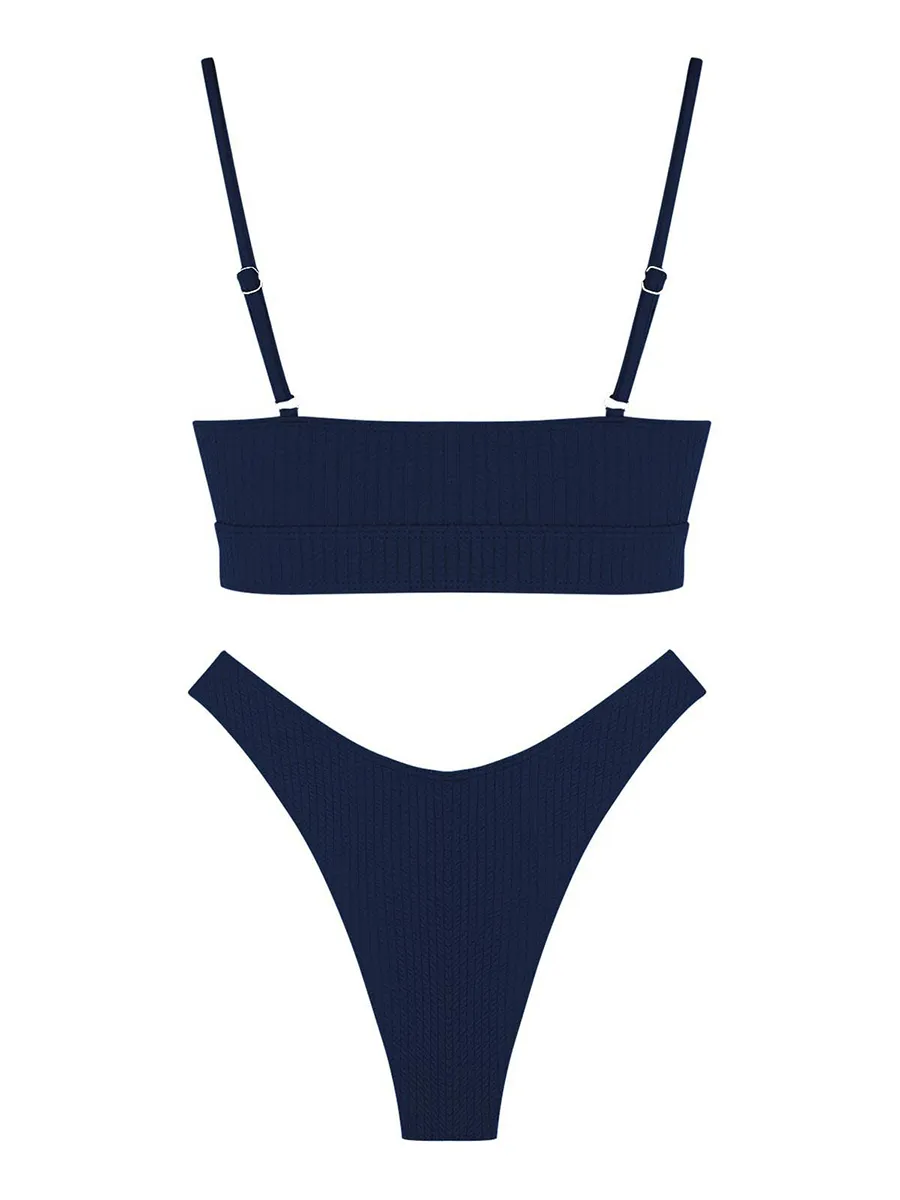 Ribbed High Split