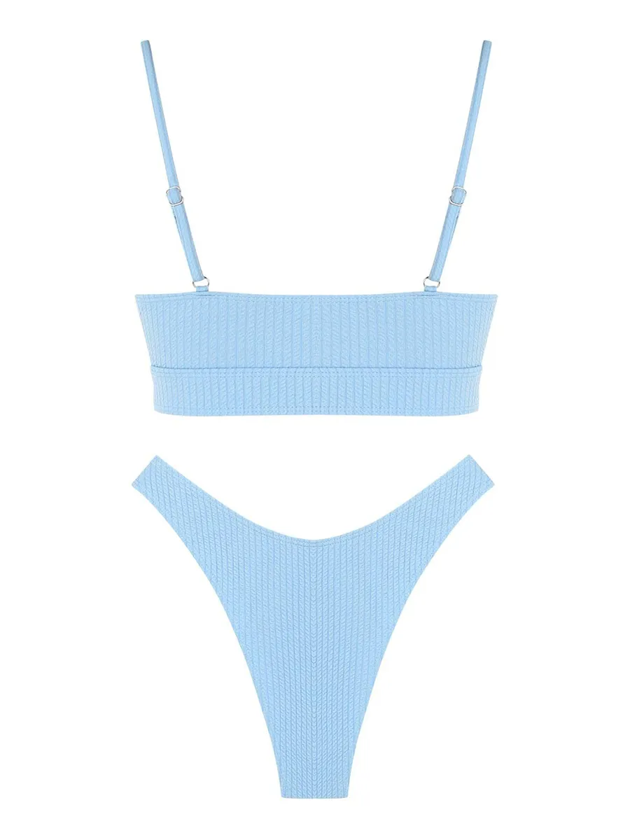 Ribbed High Split