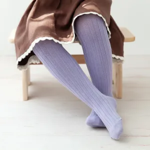 Ribbed Tights, Lavender