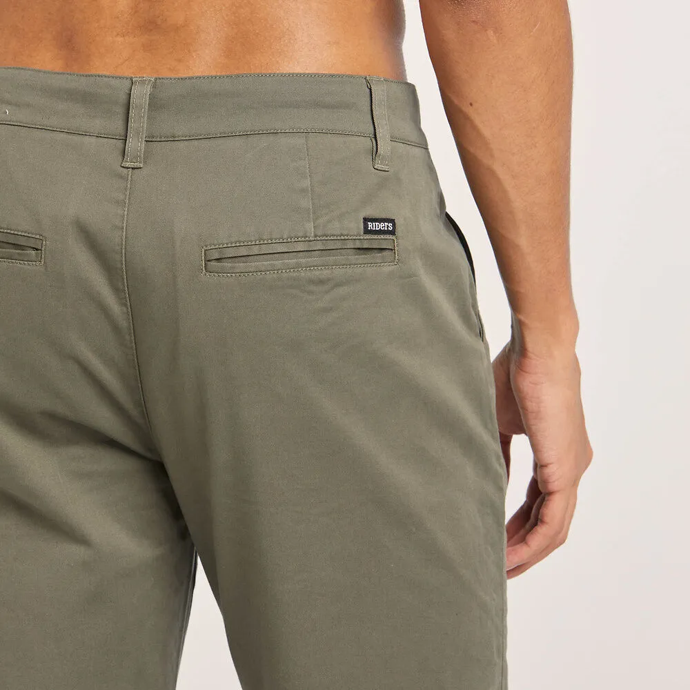 RIDERS Z STRETCH CHINO DARK OLIVE