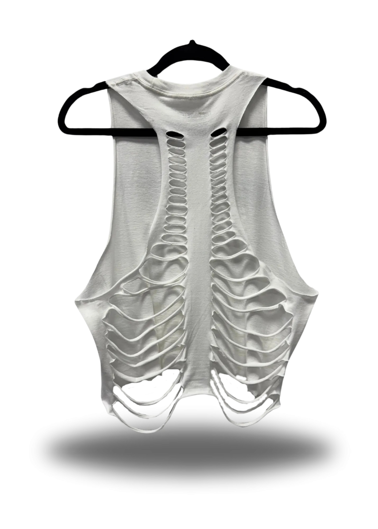 ROAD RASH WHITE CROP TANK TOP - 1.0