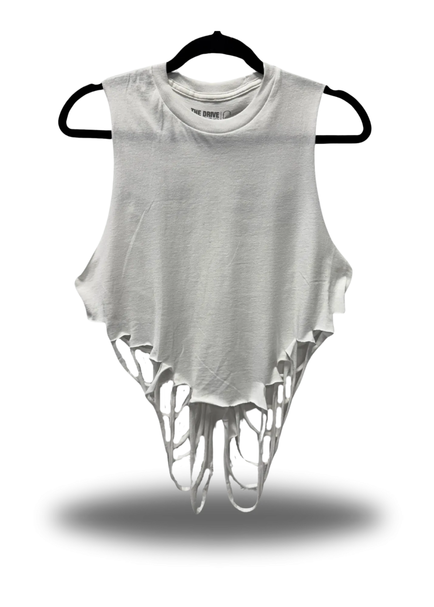 ROAD RASH WHITE CROP TANK TOP - 2.0