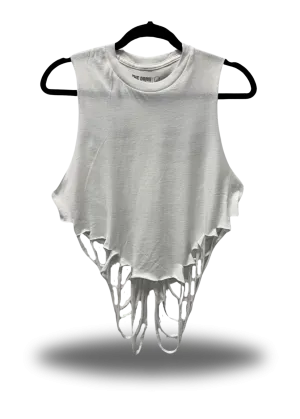ROAD RASH WHITE CROP TANK TOP - 2.0