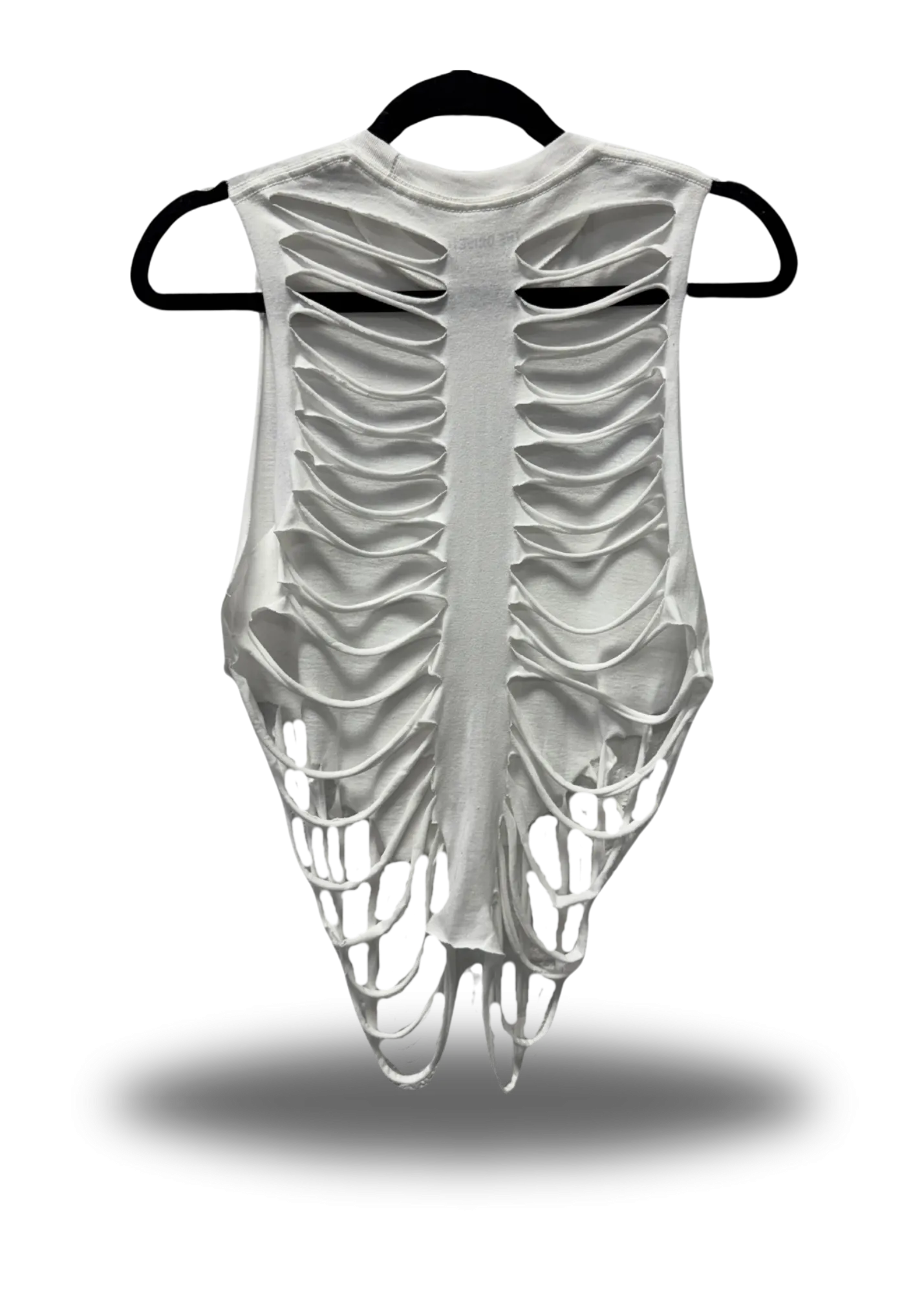 ROAD RASH WHITE CROP TANK TOP - 3.0