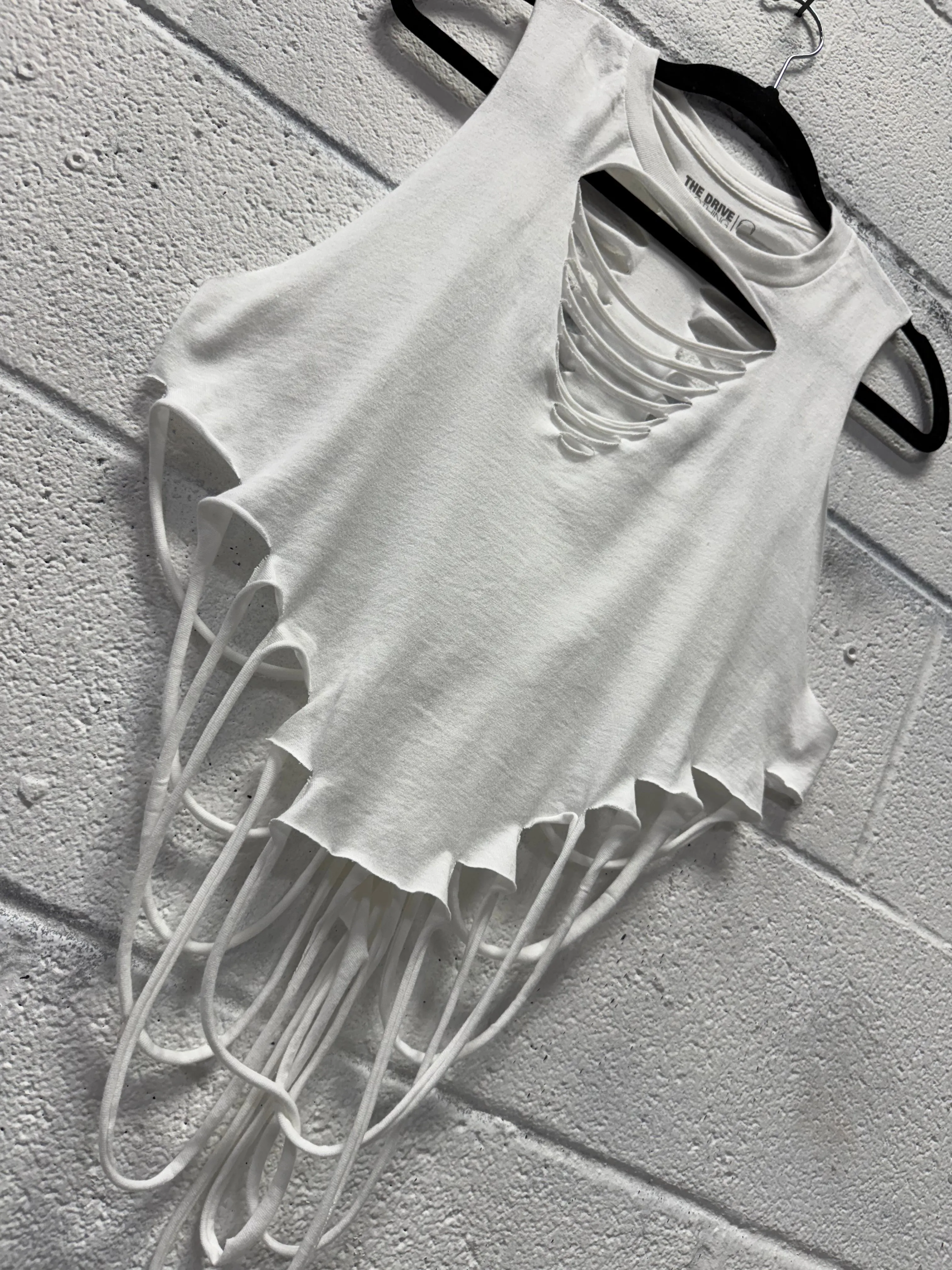ROAD RASH WHITE CROP TANK TOP - 3.0