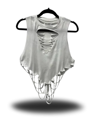 ROAD RASH WHITE CROP TANK TOP - 3.0