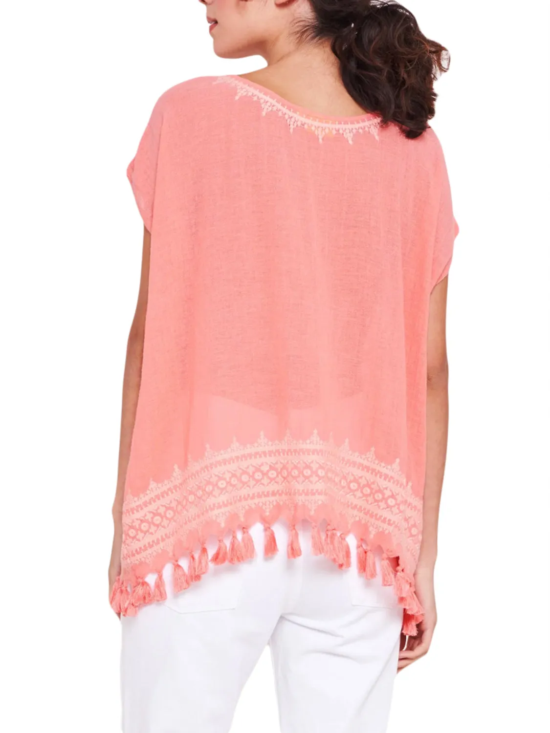 ROBERTA ROLLER RABBIT Women's Pink Lalla Tunic $128 NEW
