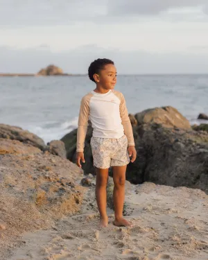 Rylee & Cru Swim Trunks – Gardenia | Boys Sustainable Swimwear Canada