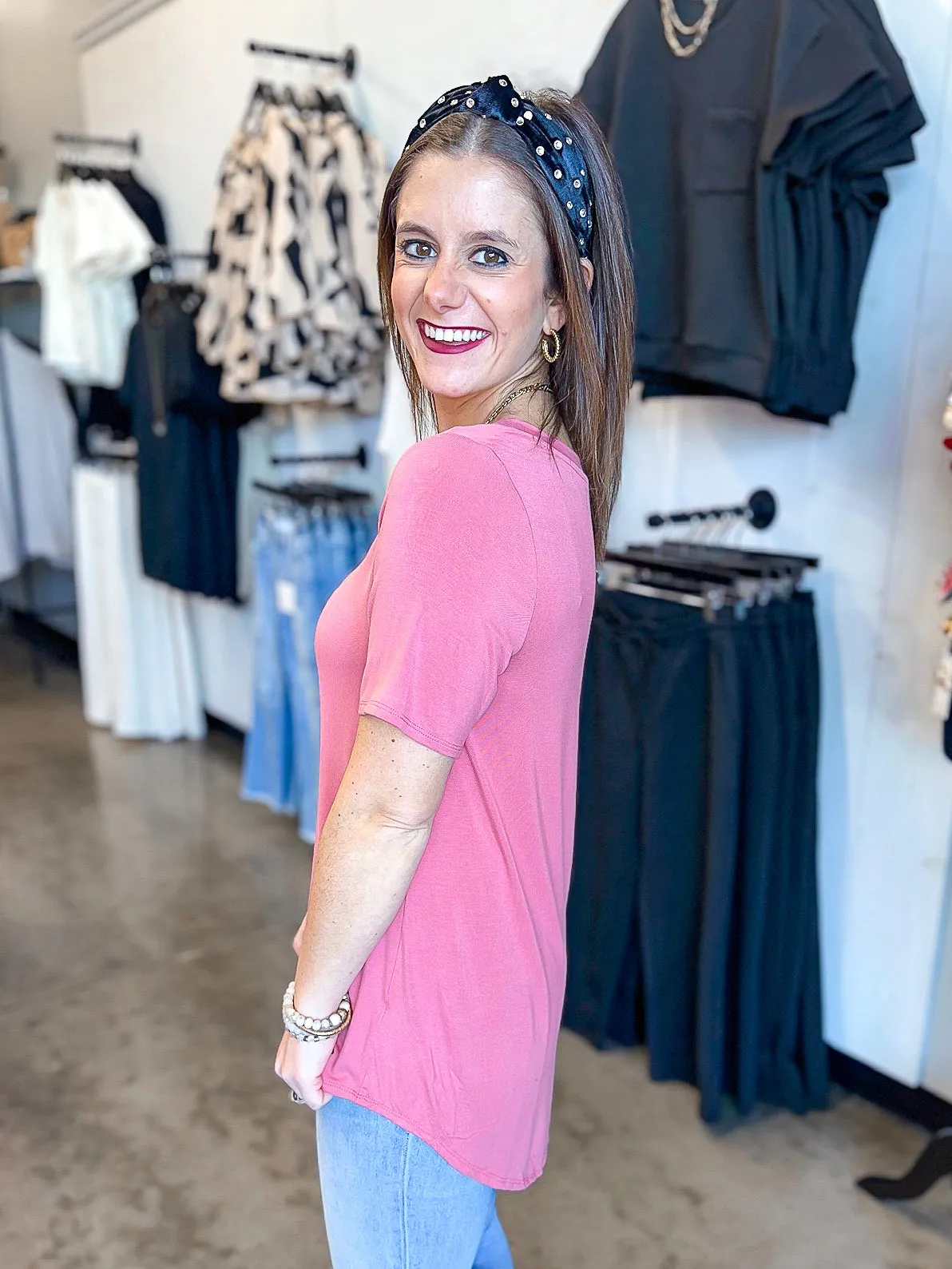Sally V Neck Soft T Shirt