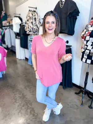 Sally V Neck Soft T Shirt