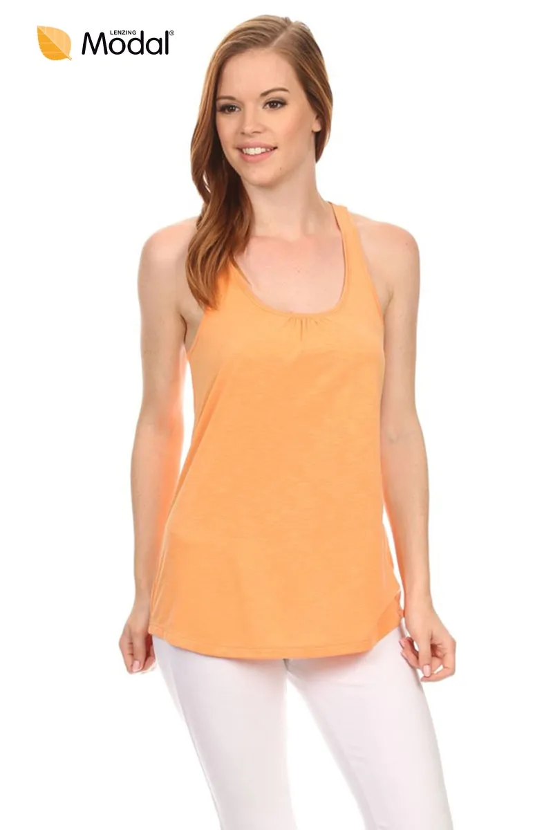 Scoop Neck Racerback Knit Tank Top