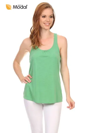 Scoop Neck Racerback Knit Tank Top
